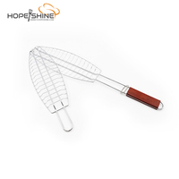 Panier à poisson pliable portable en acier inoxydable pour barbecue