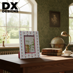 Cadre photo en MDF floral bohème personnalisé DX Designs, 4x6 5x7 6x8 8x10 pouces, cadre photo en bois bleu clair pour table et décoration intérieure - Product Image 6