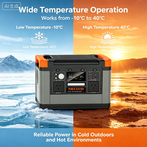 Station d'alimentation portable 1500W, générateur à batterie Lifepo4, générateur solaire, stations d'alimentation pour la maison, le camping en plein air - Product Image 1