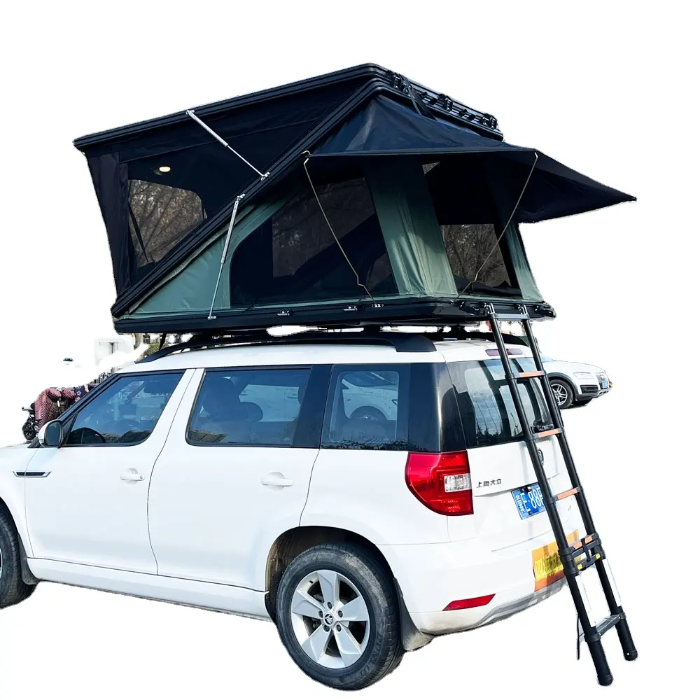 Tente de toit à coque dure en forme de Z Camper z cadre Tente de toit de voiture Overland Z Style Tente de toit pliante Remorque