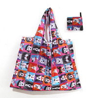 Bolsa de compras plegable con impresión de logotipo personalizado de bajo precio, bolsa de compras reutilizable plegable ecológica