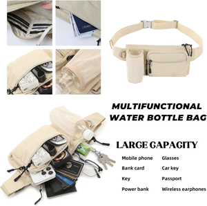 Fanny Packs Waist Bag Crossbody Bag Belt Bag Waist Pack with <strong>Water</strong> <strong>Bottle</strong> <strong>Holder</strong> <strong>for</strong> Travel <strong>Walking</strong> Running Hiking Cycling - Product Image 5