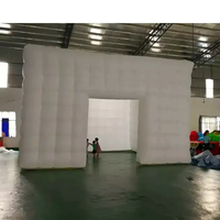 Grande tente de fête gonflable en forme de cube pour discothèque, avec souffleur, mobile, portable, pour extérieur
