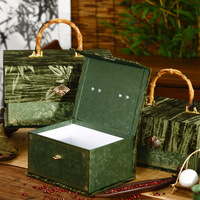 Boîte d'emballage rigide rectangulaire personnalisée avec logo en relief, design à rabat, étui cadeau portable, modèle de présentation de marque de luxe, feuille de bambou