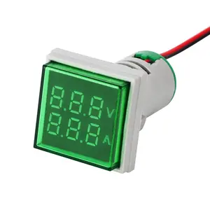 Mini 22mm praça display volt amp medidor digital dc voltímetro amperímetro 100a ac