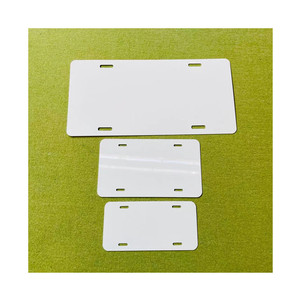 Placas <span class=keywords><strong>de</strong></span> matrícula <span class=keywords><strong>de</strong></span> aluminio personalizadas, color blanco brillante, sublimación, en blanco, tres tamaños, 12 ''x 6'' - Product Image 3