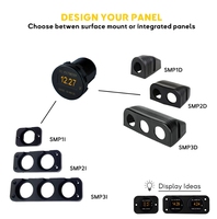 Voltmètre numérique double pour voiture, mini OLED, double alimentation DC 8V~60V, étanche IP66