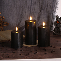 Bougie LED à flamme vacillante 3D réaliste en cire de paraffine, à piles, avec télécommande, pour décoration d'intérieur, par Matti