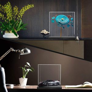 Hiện đại Matte đen cơ sở 5 inch <span class=keywords><strong>Cube</strong></span> rõ ràng Acrylic hiển thị trường hợp thân thiện với môi trường chống bụi trường hợp cho sưu tầm & đồ chơi (5x5x5 inch) - Product Image 2