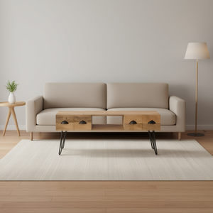 Supporto TV in legno massello di mango 47,2x13,8x17,7 pollici, design moderno Midcentury per TV da 50-54 pollici - Product Image 2