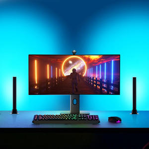 <span class=keywords><strong>Luz</strong></span> Ambiental RGB USB <span class=keywords><strong>de</strong></span> 5V, 42cm, 180 °   Lámpara LED Inteligente <span class=keywords><strong>de</strong></span> Escritorio con Control Dual BT y WIFI, Sincronización con APP, Táctil y Regulable, para Hogar, Oficina y Sala <span class=keywords><strong>de</strong></span> Juegos - Product Image 3