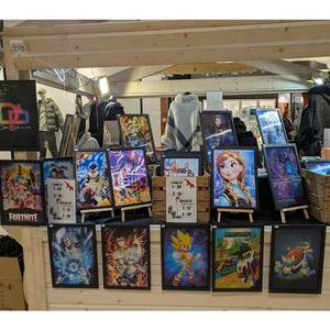 ملصق كرة قدم ثلاثي الأبعاد 30×40 سم من البلاستيك المتين للديكور وهدايا العطلات مع 1000 نموذج وتأثيرات حركية للأنيمي - Product Image 4