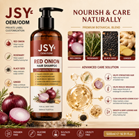 Sampo Bawang Merah JSY 500ml Perawatan Kulit Kepala yang Memperkuat dan Menutrisi, Rambut Terlihat Lebih Lebat, Halus, dan Berkilau, Label Pribadi OEM ODM Perawatan Rambut