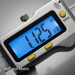 Calibre à pied à coulisse de précision Jeoro, usiné avec précision, 0-8 pouces, échelle métrique et impériale, avec fonction de mesure de profondeur - Product Image 2