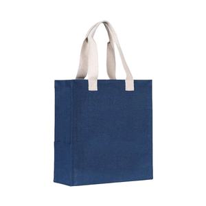Bolsas de mano ecológicas biodegradables estilo tote hechas de yute natural con asa de algodón tejido - Product Image 2