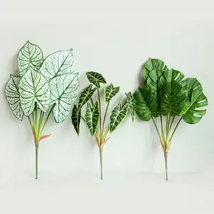 고품질 진짜 접촉 가정 장식을 위한 인공적인 열대 종려 식물 거북 잎