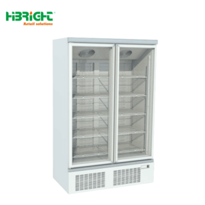 Congelador vertical comercial con doble puerta de vidrio para exhibición de alimentos congelados, con aprobación ETL, para tiendas de comestibles. - Product Image 1