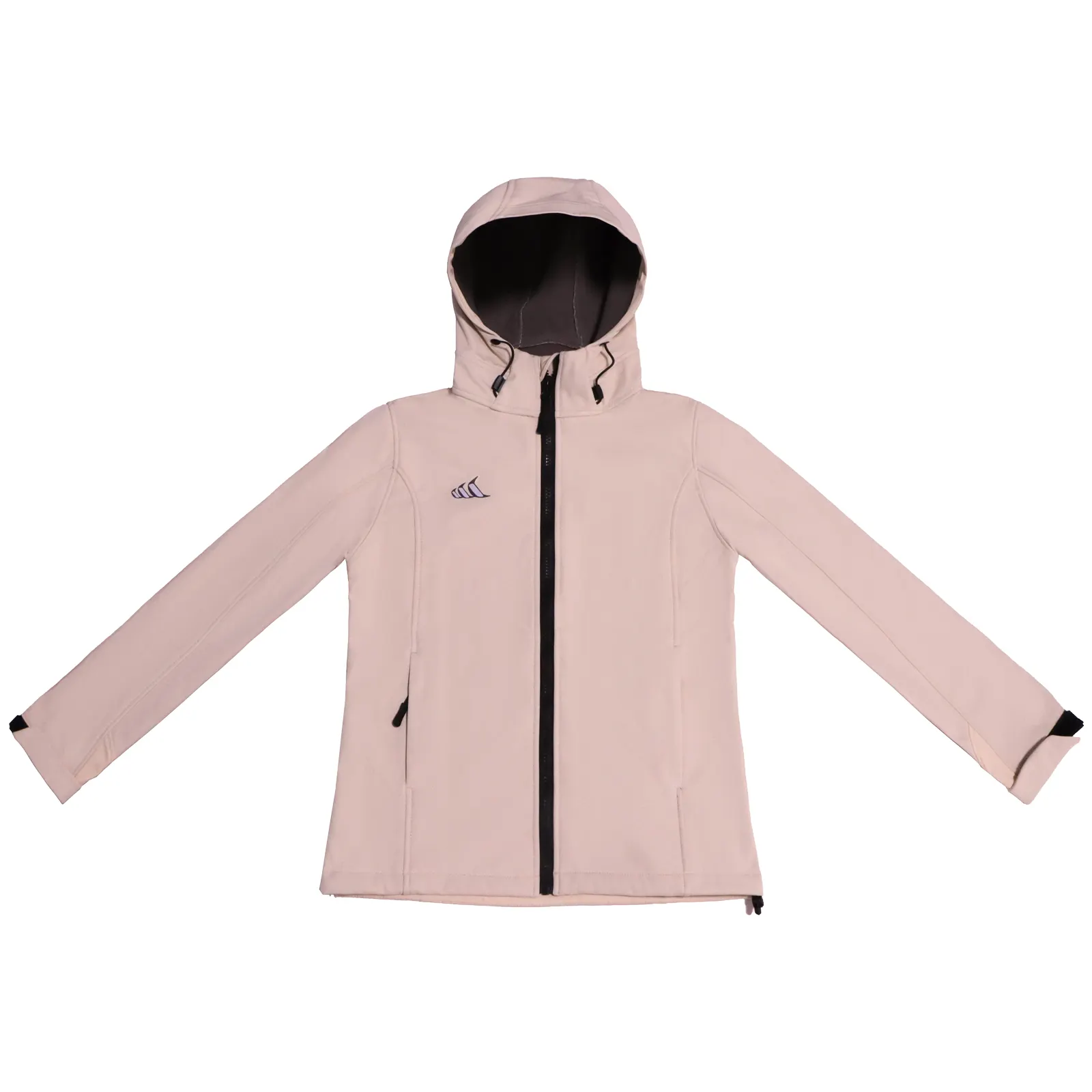 Непромокаемые уличные куртки для девочек на осень, с застежкой-молнией, с хлопковым наполнителем, с однотонным ветрозащитным узором