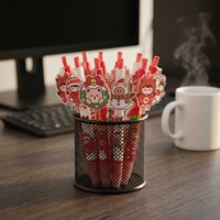 Crayon mécanique de Noël 0,5 mm, corps en plastique, logo personnalisé, cadeau promotionnel, crayon automatique pour enfants et étudiants