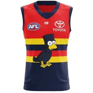 Custom black cool mens afl rugby vest Australia Afl Tops Football breathable afl soccer tank top