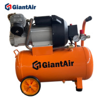 GiantAir Máy Nén Khí Nhỏ Im Lặng 110V 60Hz Bình Chứa 30 Lít Tự Động Cho Xe Hơi Máy Nén Piston Di Động 3HP