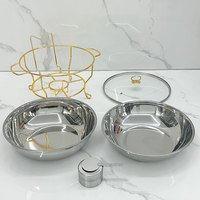 Ensemble de buffet de luxe pour hôtel, chauffe-plat en acier inoxydable, récipient thermique pour usage en restaurant, autres fournitures hôtelières