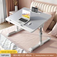 Bureau de lit pliable réglable en hauteur pour étudiants en dortoir, idéal pour écrire, utiliser un ordinateur portable ou un ordinateur de bureau