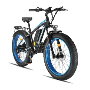 26" X 4" 1000w Rear Hub Motor Disc Brake Fat Tire Mountain Electric Bike For Sale