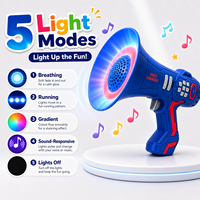 Changeur de Voix Rechargeable avec Lumières, Amplificateur Sonore et Convertisseur Multi-Son, Jouet Klaxon
