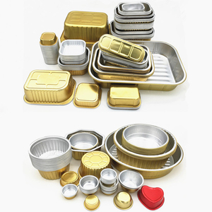 200ml nhôm lá thực phẩm <span class=keywords><strong>container</strong></span> bánh mì lá nhỏ Loaf Pan tùy chỉnh màu sắc món tráng miệng khay mô hình in thực phẩm Baking cup - Product Image 6