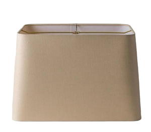 Grey Matte Linen Rectangular <b>Drum</b> Fabric Lampshade Silver Metal Support Simple Style Lamp Replacement <b>Shade</b> - Product Image 2