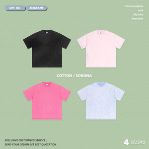 เสื้อยืด Sorona UPF 50+ 230gsm สีเขียวมิ้นท์ สำหรับผู้ชาย ป้องกันแบคทีเรีย แห้งเร็ว ทรงโอเวอร์ไซส์ เสื้อยืด Unisex สตรีทแวร์ เสื้อยืดแบบสั่งทำ - Product Image 2