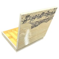 Boîte en bois personnalisée OEM/ODM avec peinture laquée-Boîte cadeau d'emballage de date de qualité alimentaire de qualité supérieure
