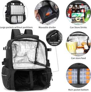 Mochila de Pesca con Correa Cruzada, Bolsa para Aparejos de Pesca con Soporte para Caña y Equipo, Ligera, Resistente al Agua, para Exteriores - Product Image 3