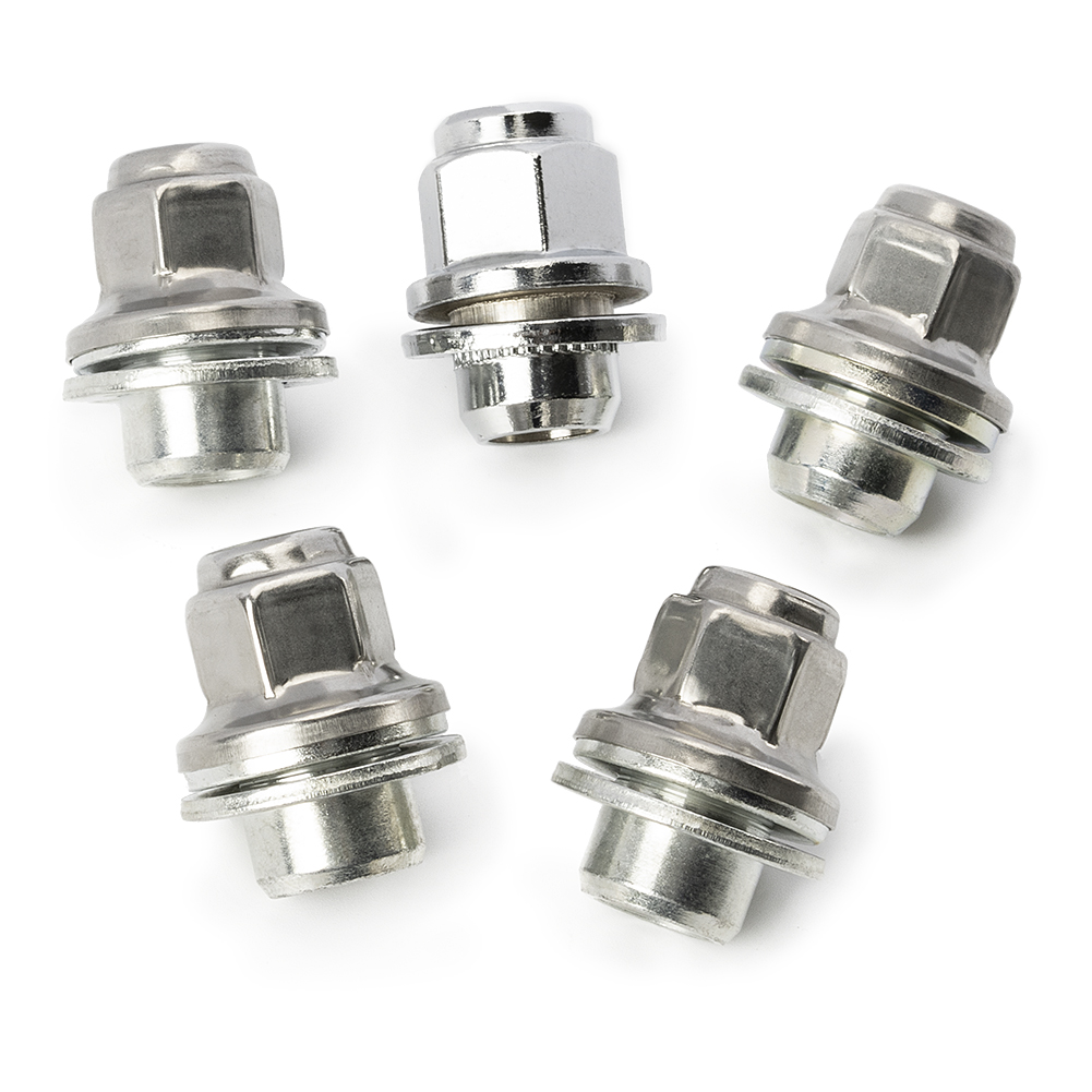 Juego De 5 Tapas/tuercas De Rueda De Acero Inoxidable Para Ford Transit MK8 - M14x1.5 - Robust Car Parts