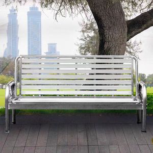 أريكة عامة شديدة التحمل 2 في 1 قابلة للطي سرير غير قابل للصدأ مع توفير مساحة للحديقة الخارجية كرسي غير قابل للصدأ - Product Image 4