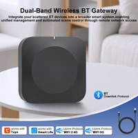 SIXWGH Tuya Smart BLE Gateway 2.4G/5G WiFi Conectividad para Hogar Inteligente con Tuya Smart Life BLE SigMesh Hub Alexa Google Home Negro