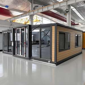 บ้านสำเร็จรูปแบบขยายได้จากตู้คอนเทนเนอร์ไม้ขนาด 20 ฟุต 40 ฟุต พร้อมส่ง ห้องนั่งเล่น บ้านพักตากอากาศเคลื่อนย้ายได้ - Product Image 1