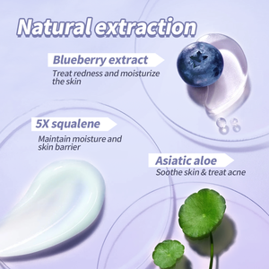Loción de etiqueta privada, crema facial blanqueadora para el cuidado de la piel, crema hidratante radiante de arándanos universitarios, barrera para la piel, crema Straffung - Product Image 3