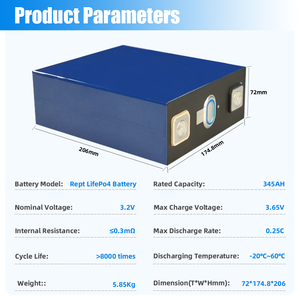Batterie Starmax Rept 345Ah 330Ah 314Ah 280Ah 3.2V, 8000 cycles, cellules de batterie au phosphate de fer et de lithium pour l'énergie domestique - Product Image 3