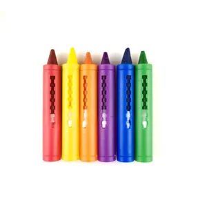 BECOL Wholesale Novelty Washable Crayons Non Toxic Multi Color Bath Crayon Safety DIY Wax Crayons for Children