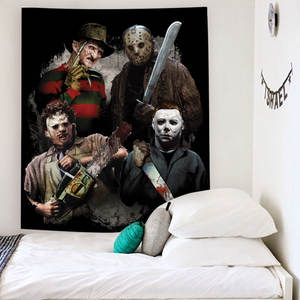 Tapiz de Pared con Estampado de la <span class=keywords><strong>Película</strong></span> de Terror T-Terrifier 3, Decoración de Pared con Buda Indio, Decoración Hippie <span class=keywords><strong>Bohemia</strong></span> de Brujería, Manta Decorativa - Product Image 3