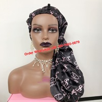 Vente chaude extra large jumbo bonnet longs clips bonnets tressage et satin cheveux wraps
