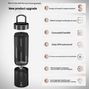 Vaso Exprimidor Multifuncional Eléctrico para el Hogar, Mini Exprimidor Portátil Pequeño con 6 Cuchillas para Jugos y Batidos - Product Image 3
