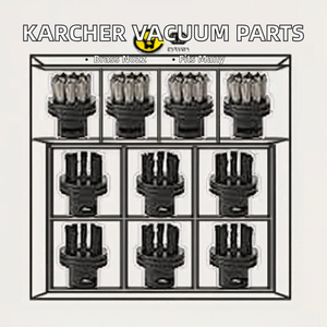 Pour aspirateur électrique <span class=keywords><strong>Karcher</strong></span> 2.863-058.0, petites brosses rondes et buses en <span class=keywords><strong>laiton</strong></span> pour applications vapeur domestiques - Product Image 3