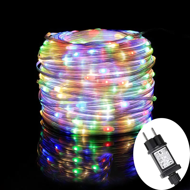 10M 20M 50M GS transformer IP44 Waterproof Transparent PVC coated wire light Christmas Holiday String Light