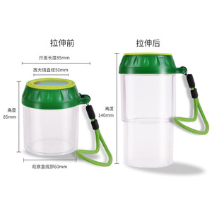Insect Observation Jar Transparent With Telescopic Magnifying Glass For Children Outdoor Use - Product Image 3