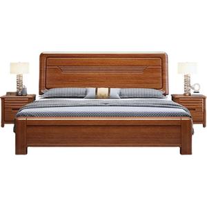 Cama Doble de Madera Maciza Estilo Chino de 1.5m y 1.8m, Moderna, Simple, Económica, para Dormitorio Principal, con Espacio de Almacenamiento, Muebles de Dormitorio para Bodas - Product Image 5