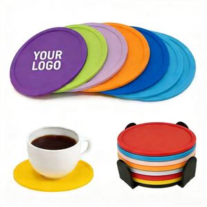 Posavasos Redondos de Silicona Ecológica con Logotipo Personalizado, Juego de Posavasos para el Hogar y la Cocina, para Cerveza, Bar, Pub, Bebidas - Product Image 3