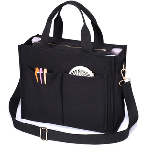 Bolso de lona con cremallera 7 bolsillos Bolso de compras de lona de moda Correa de hombro desmontable <span class=keywords><strong>Trabajo</strong></span> de viaje Bolso de Mano individual - Product Image 1
